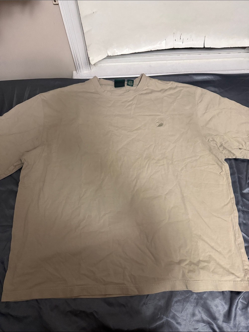 Men's Short Sleeve Crew Neck Tee in Beige